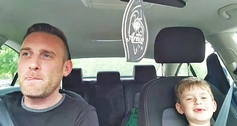 Adorable dad and son singalong in car to Frank Sinatra goes super viral