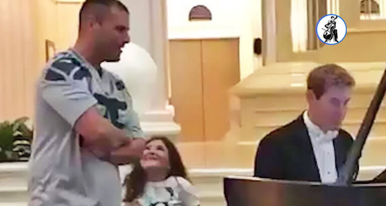 Sweet moment as dad sings “Ave Maria” at Disney World in front of proud daughter