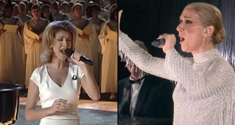 Celine Dion In 1996 and in 2024 Olympics