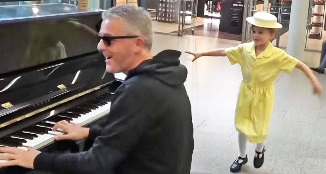 Pianist Is Joined By Tiny Dancer During Public Piano Performance