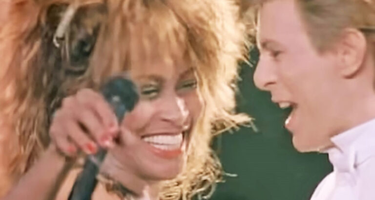 Tina Turner and David Bowie light up the stage with their duet of Iggy Pop’s tender ballad Tonight